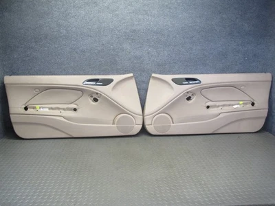 01-06 BMW E46 COUPE CONVERTIBLE LEFT & RIGHT DOOR TRIM COVER PANEL SET BEIGE OEM - Image 1 of 4