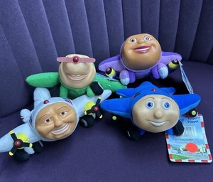 Jay Jay Jet Flugzeug Big Jake Snuffy Tracy Plüsch Gummi Gesicht Puppe Menge 4 LESEN - Bild 1 von 13