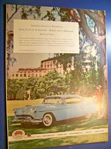 Olds Oldsmobile Holiday 88 Coupe 1954 large-mag car ad -fashion-Westchester NY - Bild 1 von 1