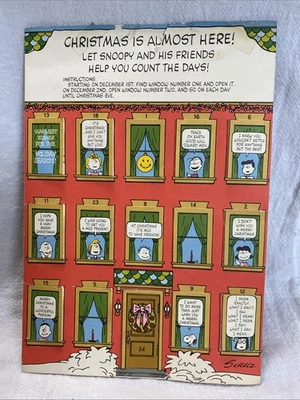 Vintage Peanuts Christmas Advent Calendar 1973 Rare Find!  - Image 1 of 4