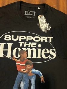 NWT Akoo Support The Homies T Shirt 2xl Black Born In The Culture - Bild 1 von 5