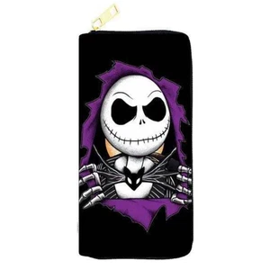 Nightmare Before Christmas Billfold Zippered Wallet Skellington (64) - Picture 1 of 3
