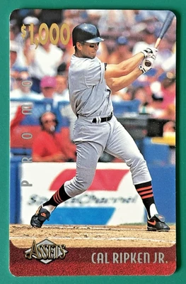 VINTAGE PHONE CARD: 1996 - Assets - $1,000 - Cal Ripken Jr - Classic - Image 1 of 2