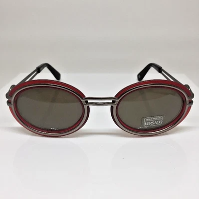 Rare Vintage GIANNI VERSACE S 28 Sunglasses MOD. S28 C. 431 Burgundy & Gunmetal - Image 1 of 4