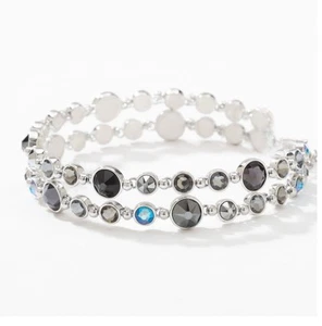 NEW Touchstone Crystal Jewelry Black Glam Bracelet, Wedding, Birthday Gift - Picture 1 of 1