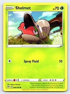 Shelmet 009/189 Common Darkness Ablaze Pokemon Card - NM Near Mint - Imagen 1 de 5