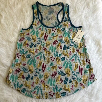 Camiseta sin mangas Secret Treasures pijama para mujer talla pequeña leopardo selva pijama camisa Foto 1 de 4