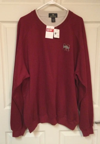 Antigua Size XL Collegiate Pullover Sweatshirt Mississippi State Embroidered NWT Cover