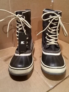 NEW Sorel Boots Premium WATERPROOF Canvas NL1717-010 Lace Up 1964 Women's 8 - Picture 1 of 15
