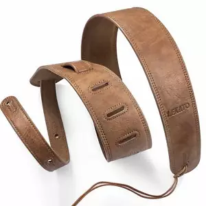Lekato 2,5" breiter Leder Gitarrengurt verstellbar Akustikgitarre Bass Gürtel Gurt - Bild 1 von 10