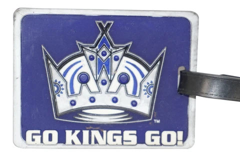 LOS ANGELES LA KINGS ID LUGGAGE - NHL HOCKEY OEM BAG TAG GO KINGS GO USED Cover