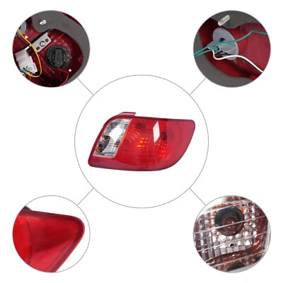 For 2006-11 Kia Rio Halogen Tail Light Rear Brake Lamp w/Bulb Right Passenger RH - Image 1 of 4