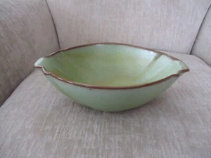 Vintage Frankoma Pottery Bowl #201 Prairie Green Fruit bowl - Picture 1 of 10