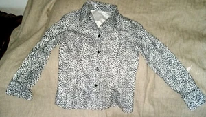 Alexandra Michaels Mujer Lite Camisa/Chaqueta Abotonada Leopardo Lg Slv Talla Pequeña - Imagen 1 de 4