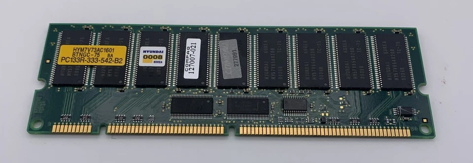 Hyundai HYM7V73AC1601 BTNGC-75 128MB Memory RAM PC133R-333-542-B2 - Image 1 of 1