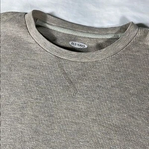 Old Navy mens oatmeal tan thermal waffle long sleeve pullover t-shirt - size L - Picture 1 of 8