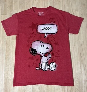(M) PEANUTS Hello SNOOPY Graphic YOUTH Shirt Short Sleeve Cedar Fair Tee NWOT - Picture 1 of 6