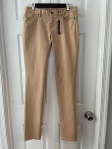 London Jeans Size 4 Beige/Tan Straight Leg Zip Fly Front Button Closure - Picture 1 of 8