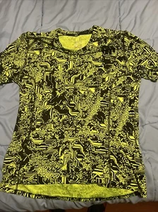 Nike Shirt Mens Medium Dri-Fit Miler Rare Lime Green/Black - Picture 1 of 4