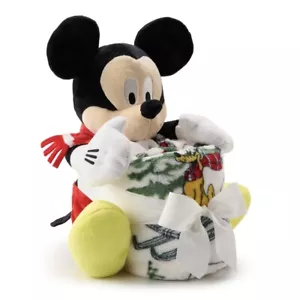 Disney Mickey Mouse Buddy Plush Throw Blanket Combo Set 50”x60” Christmas Pluto - Picture 1 of 5
