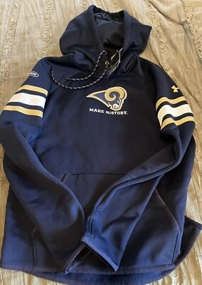 洛杉矶公羊队足球 UNDER ARMOUR 女式组合 XS 连帽衫运动衫新品 — 第 1/3 张图片