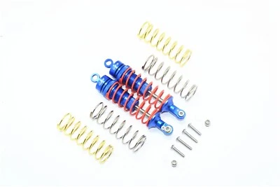 GPM Blue Aluminum Front Adjustable Shocks Traxxas 4x4 Slash Rustler Stampede - Image 1 of 2