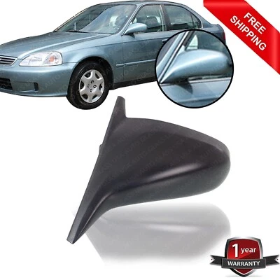 Espejo retrovisor negro texturizado lado del conductor para Honda Civic 1996-2000 Foto 1 de 4