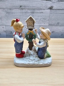 1985 HOMCO DENIM DAYS FIGURINE - "A CHILD IS BORN" - NO. 1519 - Picture 1 of 5
