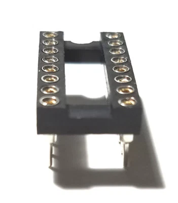 JURIED ENGINEERING, LLC 5PCS IC Sockets DIP-16 Machined Round Contact Pins Holes 2.54mm DIP16 DIP 16