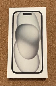 Apple iPhone 15 Black 128GB ~ Genuine OEM A2846 ~ Empty Box ONLY With Sticker - Zdjęcie 1 z 4