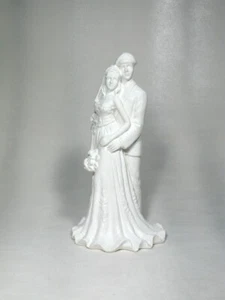 Army Enlisted Beret Military Groom Bride Glazed White Wedding Caketopper Officer - Picture 1 of 1