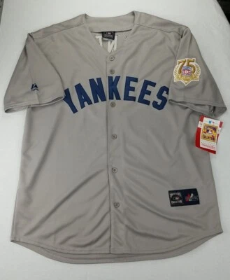 Majestic New York Yankees Mickey Mantle Cooperstown Talla XL Jersey Salón de la fama 75 años Foto 1 de 4