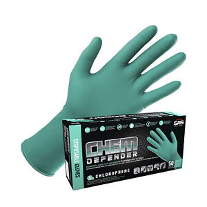 Large ChemDefender Powder-Free Chloroprene Gloves SAS Safety 66593