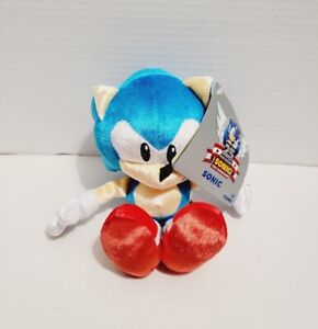 TOMY 25th Anniversary Sonic The Hedgehog 8" Sonic Plush New NWT Tags Collectible