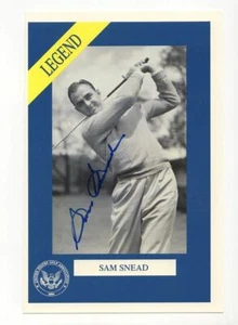 Rugged Sam Snead Signed U. S. Golf Association Card, A Legendary Top Golfer! - Picture 1 of 3
