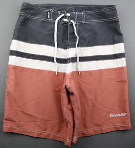 Herren RS Surf Board Shorts Badehose grau weiß rot Größe 32 (Msr 31x9) - Bild 1 von 9
