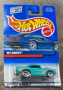 Hot Wheels 'Turquoise '57 Chevy Black Window Nice Wheels 1:64 Diecast - Picture 1 of 2