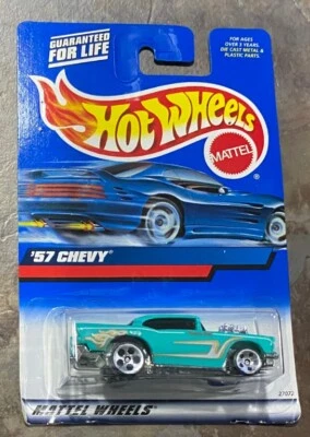 Chevy Hot Wheels 'Turquesa '57 Ventana Negra Bonitas Ruedas 1:64 Diecast  Foto 1 de 2