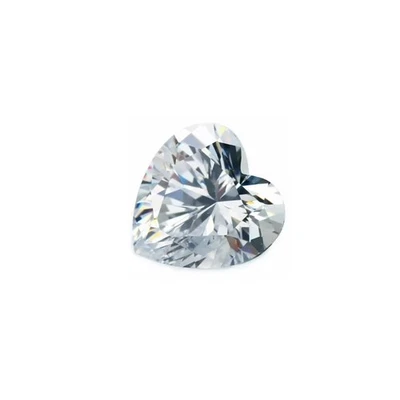 Piedra preciosa facetada en forma de corazón corte transparente blanco circonita cúbica Foto 1 de 3
