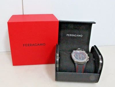 NEW - Salvatore Ferragamo - 43MM Supreme Chrono Gun -  Silicon Watch - SFK200323 - Image 1 of 4