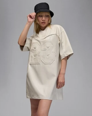 $130 Nike Air Jordan Women Dress M Lifestyle Casual White Cream HQ9184-104 NWT - Image 1 of 4