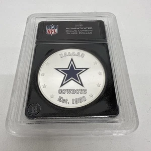 DALLAS COWBOYS 2015 NFL Authenticated Fiji Silver Dollar Bradford Exchange - Picture 1 of 4