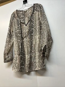 Black Rainn Sheer Popover Top Women's Size Medium - Picture 1 of 4