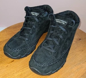 Skechers Damenschuhe Größe 9 Biker Totempfahl Wildleder lockere Passform schwarz 49013 - Bild 1 von 13