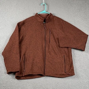 Ridgecut Toughwear Men's L Full Zip Fleece jacket Rust Brown Pocket Outdoor - Picture 1 of 9
