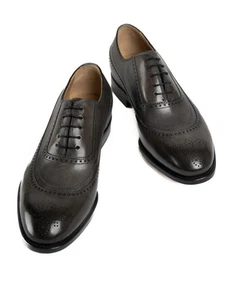 Kiton $3,340 Nuevo en Caja Cuero Verde Pulido Brogue Oxford Zapatos de Vestir (8 EU) 9 EE. UU. - Imagen 1 de 6