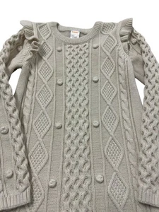 Gymboree Girl's Ivory Knit Sweater Dress - 100% Cotton- Size 7 - BEAUTIFUL - Picture 1 of 9