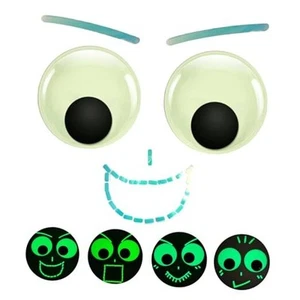 2 Pcs 6 Inch Self-Adhesive Glow in The Dark Googly Wiggle Eyes, Giant Luminous - Picture 1 of 7