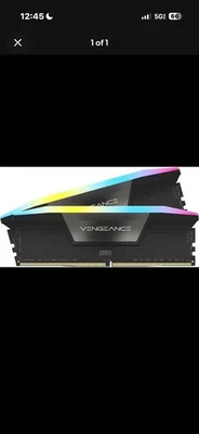 BRAND NEW CORSAIR VENGEANCE RGB 32GB (2x16GB) DDR5 6000MHz C36 UDIMM - BLACK  - Image 1 of 4