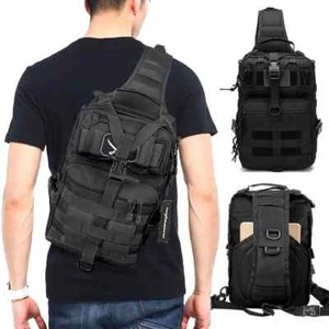 Tactical Backpack Molle Sling Chest Shoulder Bags Assault Pack Messenger Bag - Picture 1 of 17